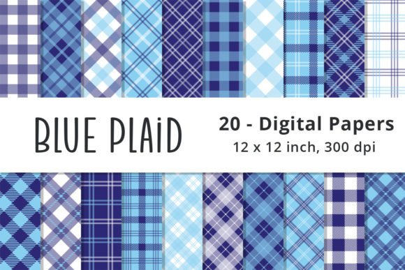 Download Seamless Blue Plaid Scrapbook Paper - Premium Resources