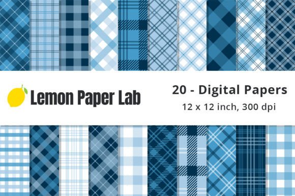 Download Winter Blue Plaid Digital Background - Premium Resources